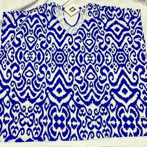 NWT- Anne Klein- S. Linen Blend Top